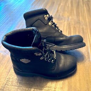 Harley Davidson Womens Badlands Motorcycle Leather Boots Size 6 Stock No 81005